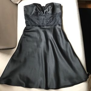 NEW w/ tag: black strapless lace dress